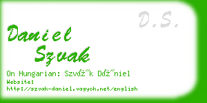 daniel szvak business card
